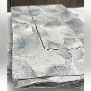 SFERRA Blumi Two Standard Sham Set Storm Blue 21x26” Floral 100% Cotton Sateen